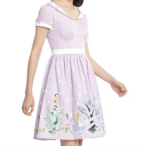 Alice in Wonderland White and Purple Dress Size XS